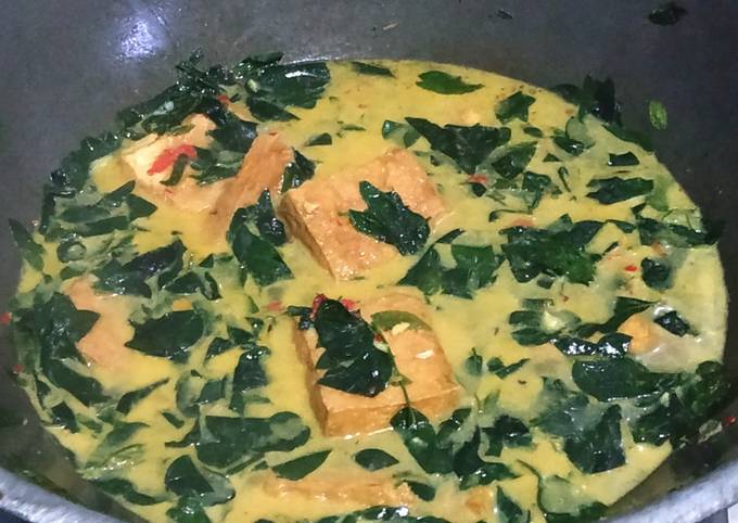 Resep: Sayur Katuk Kuah santan Kombinasi Tahu goreng Bahan Sederhana