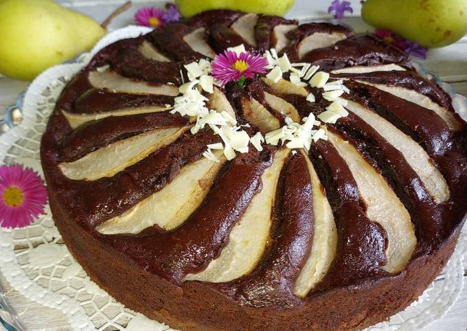 Gâteau Poires Chocolat cacao