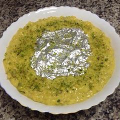 A picture of Broken Wheat Porridge { Rajasthani Delicacy Doodh Ka Kheech }.