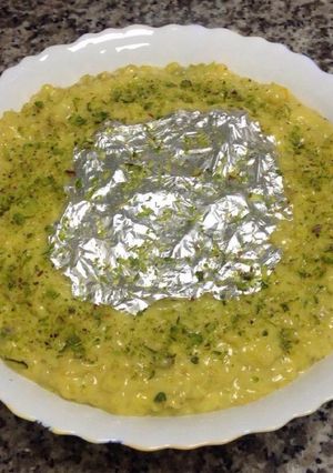 A picture of Broken Wheat Porridge { Rajasthani Delicacy Doodh Ka Kheech }.