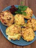 Muffins salés au Poulet et à la Tomme du Sarladais (version végétarienne possible)