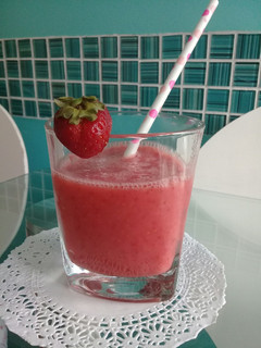 Una foto de Smoothie de frutilla