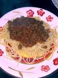 Spaghettis con salsa Italiana