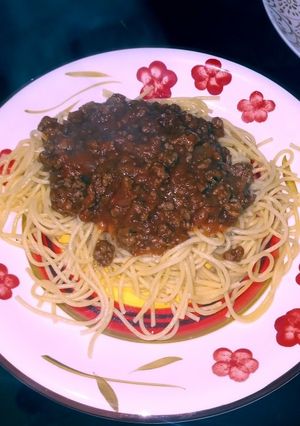 Una foto de Spaghettis con salsa Italiana