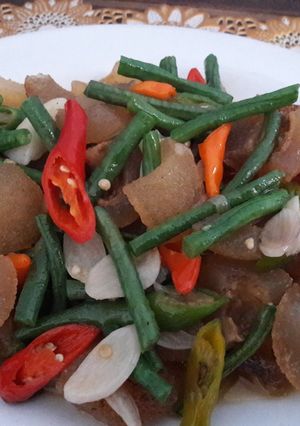 Foto resep Tumis kikil kacang panjang