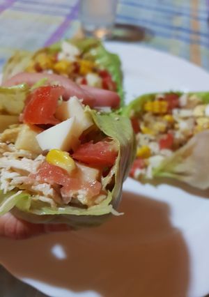 Una foto de Wraps de lechuga