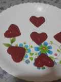 White chocolate compound red heart shape chocolate