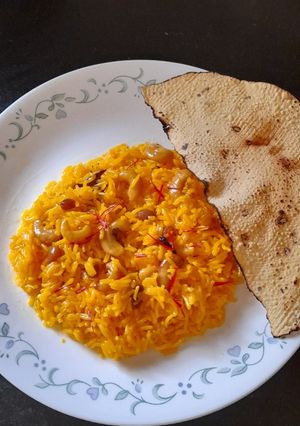 A picture of Basanti Pulao.