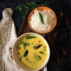 A picture of Moru Curry (Spiced Buttermilk Curry - Kerala style).