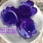 Hình của món Ăn vặt: Rau câu dừa hoa đậu biếc.