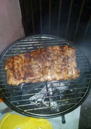 Una foto de Rack de costillas de puerco