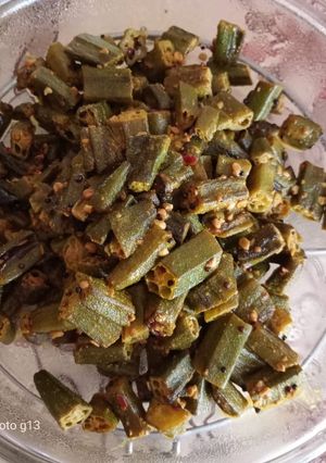 A picture of Gondhoraj lemon and bhindi.