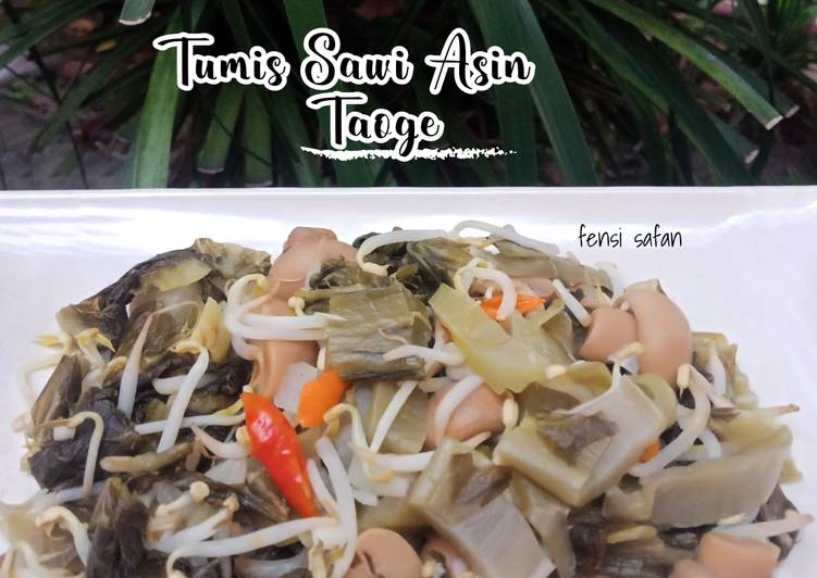 Tumis Sawi Asin + Taoge (menu diet)