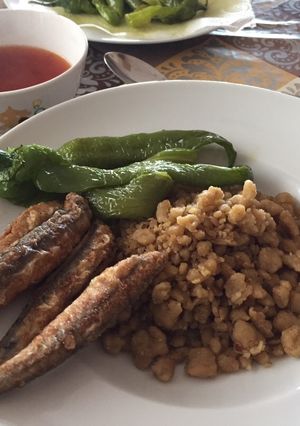 Una foto de Migas de Almería con caldo pimentón
