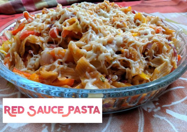 Steps to Make Speedy Pasta in Red sauce