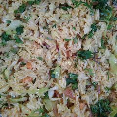 A picture of Cabbage biryani.