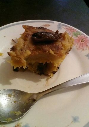 Una foto de Torta de maduro en la sartén