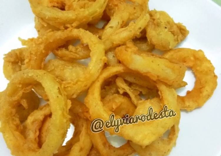 urutan Membuat 25. Camilan: Onion Rings (Bombay Crispy) yang bikin betah