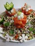 Lobia veg salad (Black eyed pea salad)
