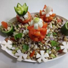 A picture of Lobia veg salad (Black eyed pea salad).
