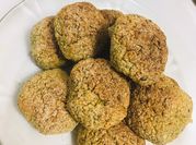 Una foto de falafel vegano