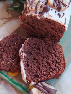 Una foto de Budín de banana y chocolate vegano