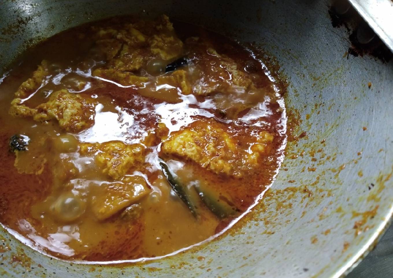 Steamed omelet gravy