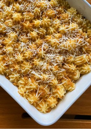 Foto di Pitta di patate con funghi e cipolle rosse