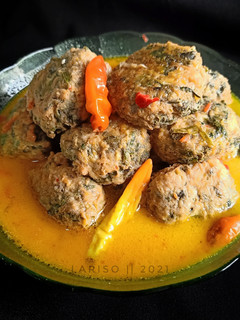 Foto resep Bola Daun Singkong Masak Santan