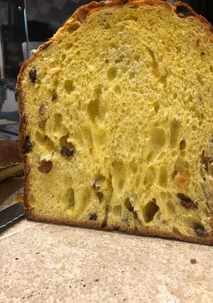عکسی از دستور پانتونه با مخمر مادر (خمیر ترش) و روغن زیتون و چربی حیوانی