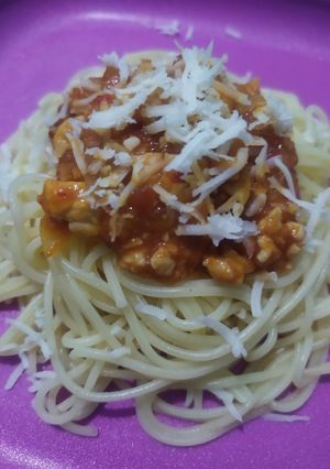 Foto resep Spaghetti Bolognese Ayam
