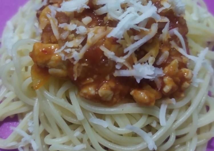Resep Spaghetti Bolognese Ayam, Sempurna