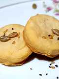 Escones de queso, con cereales