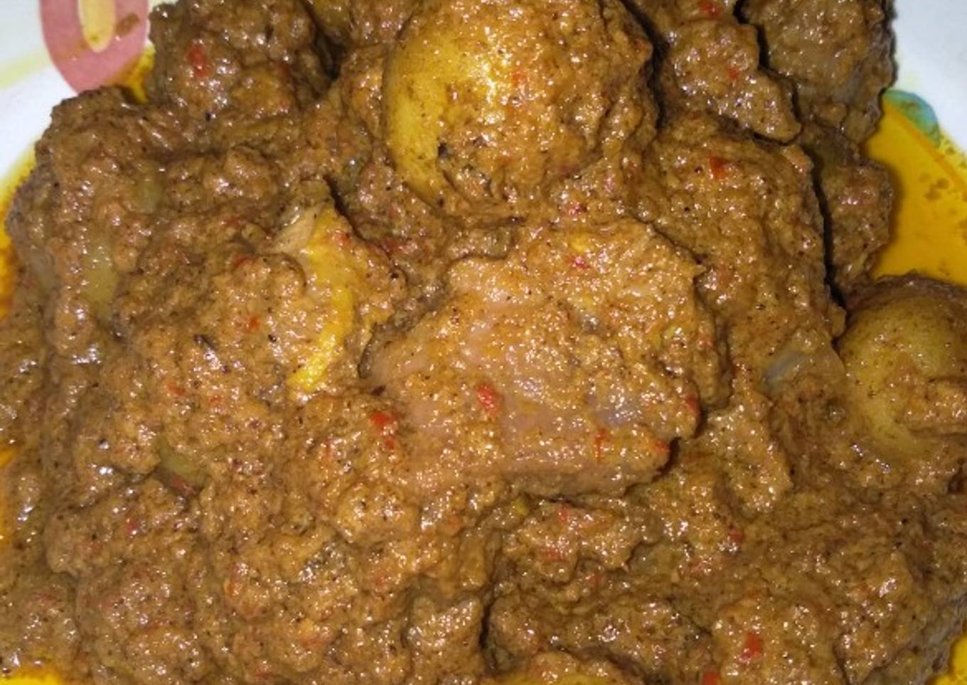 Rendang daging kentang mini