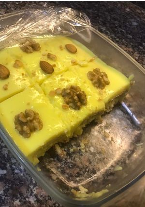 صورة لوصفة حلوى من بقايا بسكويت العيد 😋
