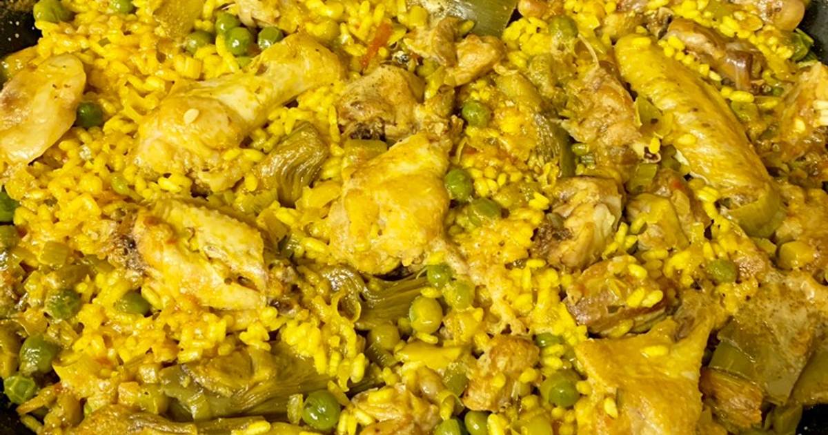 Paella de carne fácil 🤪 Receta de Roseta Cookpad