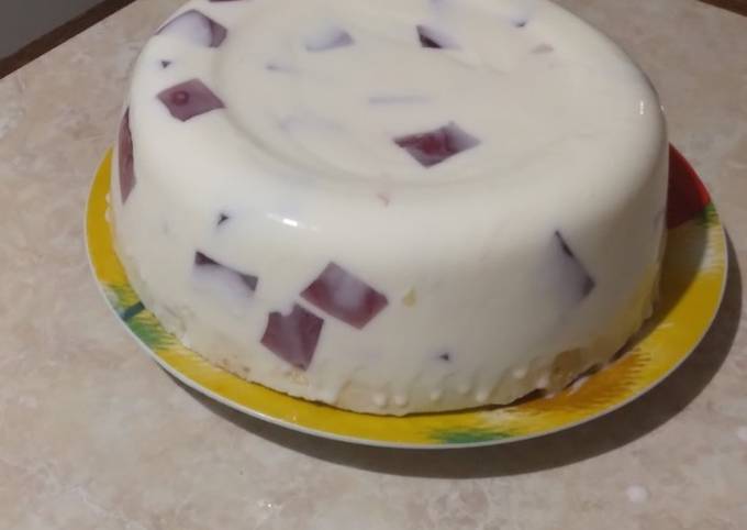 Желейный торт Битое стекло на молоке