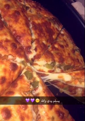 صورة لوصفة بيتزا