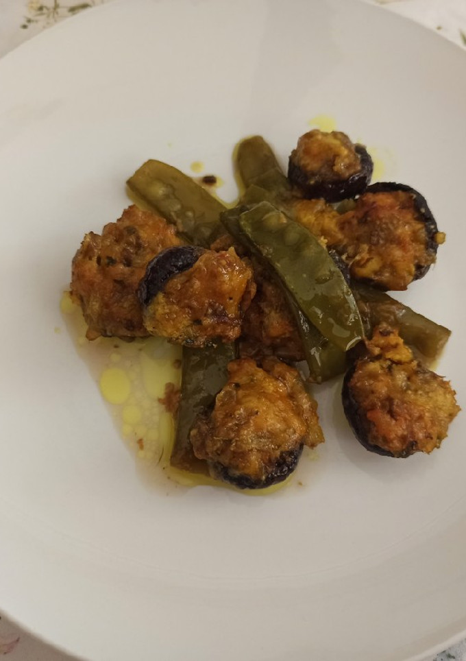 Una foto de Champiñones rellenos de queso