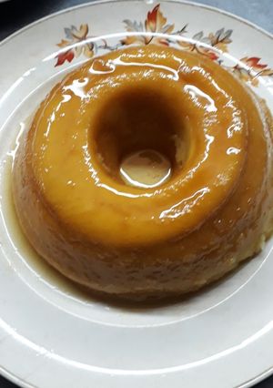 Una foto de Budín de pan y dulce de leche
