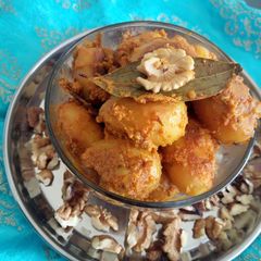 Dum aloo A picture of Dum aloo.