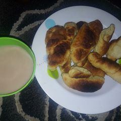 Bread with tea A picture of Bread with tea.