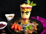 Sandesh, Fruits & Shrikhand Parfait (Layered Dessert)