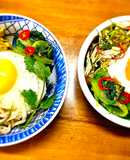 月見初心黃金鵝油蔥雞絲飯（創意料理）