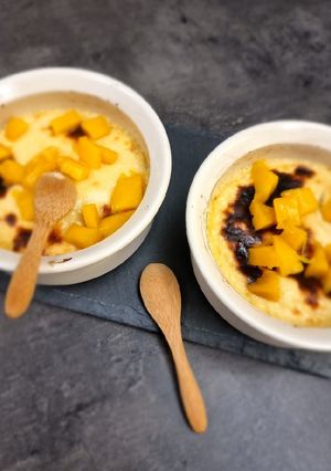 Une photo de °Gratin de fromage blanc à la mangue°