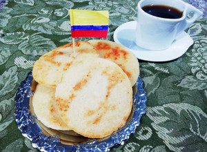 Una foto de Arepas 100% colombianas