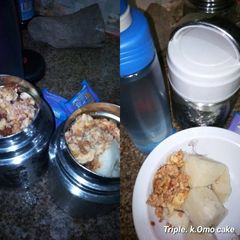 A picture of Boiled yam and fried egg.