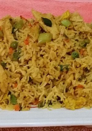 A picture of Asian Chicken Fried Rice.