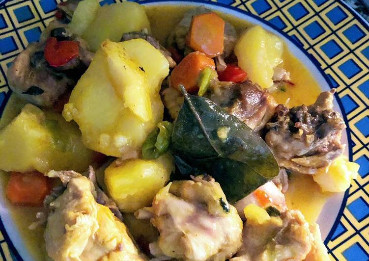 Pollo con verduras en olla exprés