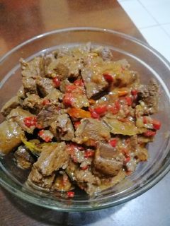 Foto resep Hati sapi masak santan